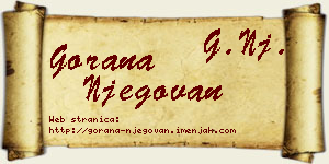 Gorana Njegovan vizit kartica